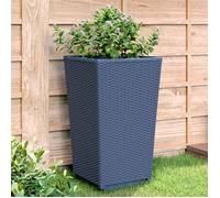 Jardinières Pots à Plantes Boîtes à Fleurs Jardin 2 pcs Bleu Gris PP vidaXL
