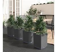 Jardinières Pot de Fleurs Jardin Patio Terrasse Extérieur Polypropylène vidaXL