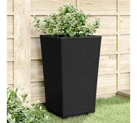 Vidaxl Jardinières 4 Pcs Noir 32,5x32,5x57 Cm Polypropylène