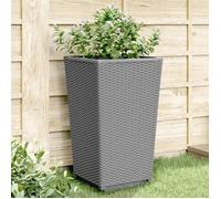Vidaxl Jardinières 4 Pcs Gris Clair 32,5x32,5x57 Cm Polypropylène