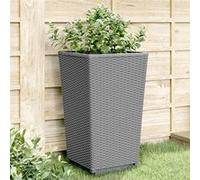 Vidaxl Jardinières 4 Pcs Gris Clair 32,5x32,5x57 Cm Polypropylène