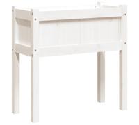 Vidaxl Jardinières Avec Pieds Blanc 70x31x70 Cm Bois De Pin Massif