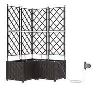 vidaXL Jardinières avec système d'irrigation 3 pcs Marron