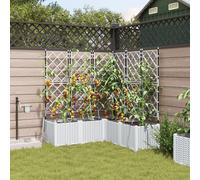 vidaXL Jardinières avec Système d'Irrigation 5 pcs Blanches