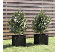 Bois Massif de Pin Jardinière d'Extérieur Marron Miel 31x31x31cm Jardin vidaXL