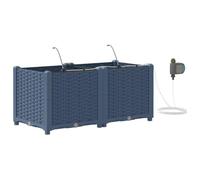 vidaXL Planteuse de jardin Gris 80 x 40 x 37.5 cm Acier