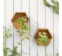 Jardinières Murales Bacs à Fleurs Terrasse 2 pcs Rouillé Acier Corten vidaXL