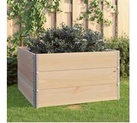 vidaXL 3x Bois de Pin Solide Jardinières Surélevées Lit de Plantation Fleurs Légumes Plantes Jardin Véranda Patio Balcon Extérieur 100x100 cm G