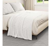 vidaXL Jeté Blanc 150 x 130 cm Toison