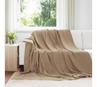 vidaXL Jeté Camel 220 x 240 cm Toison