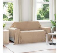 vidaXL Jeté Camel 280 x 210 cm Toison