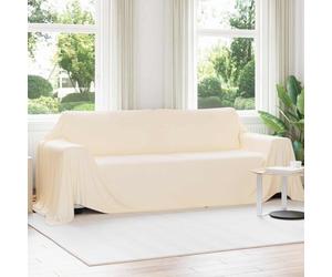 vidaXL Jeté Crème 350 x 270 cm Toison