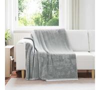 vidaXL Jeté Gris 150 x 200 cm Toison