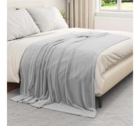 vidaXL Jeté Gris 150 x 200 cm Toison