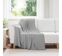 vidaXL Jeté Gris 170 x 130 cm Toison
