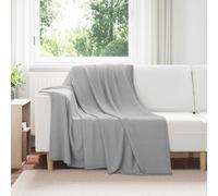 vidaXL Jeté Gris 200 x 150 cm Toison
