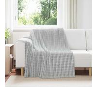 vidaXL Jeté Gris 200 x 150 cm Toison