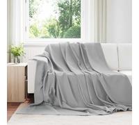 vidaXL Jeté Gris 240 x 220 cm Toison