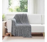 Vidaxl Jeté Gris Foncé 150 X 130 Cm Toison