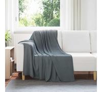 Vidaxl Jeté Gris Foncé 170 X 130 Cm Toison