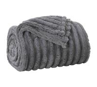 vidaXL Jeté Gris foncé 200 x 150 cm Toison