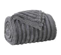 vidaXL Jeté Gris foncé 200 x 150 cm Toison