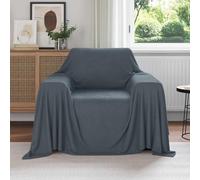 Vidaxl Jeté Gris Foncé 210 X 140 Cm Toison