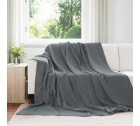 Vidaxl Jeté Gris Foncé 240 X 270 Cm Toison