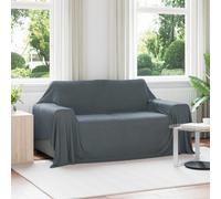 Vidaxl Jeté Gris Foncé 280 X 210 Cm Toison