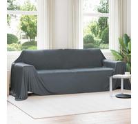 Vidaxl Jeté Gris Foncé 350 X 270 Cm Toison