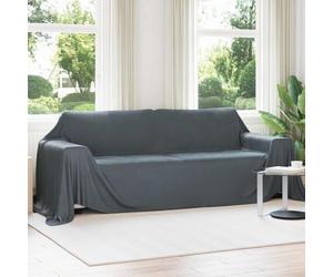 Vidaxl Jeté Gris Foncé 350 X 270 Cm Toison