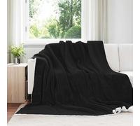 vidaXL Jeté Noir 240 x 270 cm Toison