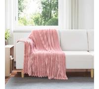 Couverture - VIDAXL - Jeté - Rose - 150 x 130 cm - Toison