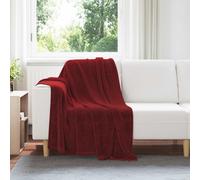 Vidaxl Jeté Rouge Bordeaux 130 X 150 Cm Toison