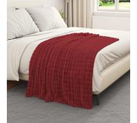 Vidaxl Jeté Rouge Bordeaux 150 X 130 Cm Toison