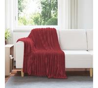 Vidaxl Jeté Rouge Bordeaux 150 X 130 Cm Toison