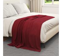 Vidaxl Jeté Rouge Bordeaux 170 X 130 Cm Toison