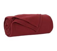 vidaXL Jeté Rouge Bordeaux 170 x 130 cm Toison, Couverture de Luxe pour canapé, en Fleece léger, décorative et Confortable, Chaleur pour Chambre, déco intérieure