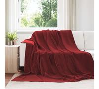 Vidaxl Jeté Rouge Bordeaux 240 X 270 Cm Toison