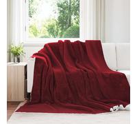 Vidaxl Jeté Rouge Bordeaux 240 X 270 Cm Toison