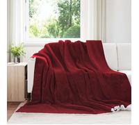 Vidaxl Jeté Rouge Bordeaux 240 X 270 Cm Toison