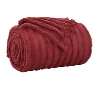 Vidaxl Jeté Rouge Bordeaux 270 X 240 Cm Toison