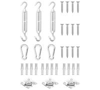 Vidaxl Jeu D'accessoires De Voile D'ombrage 9 Pcs Acier Inoxydable