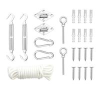 Vidaxl Jeu D'accessoires De Voile D'ombrage 9 Pcs Acier Inoxydable