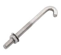 Jeu De 25 Boulons En J Ancrés Avec Écrou Et Rondelle M8x100 Mm