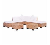 Jeu De Canapés 18 Pcs Rotin Naturel Vidaxl Vidaxl