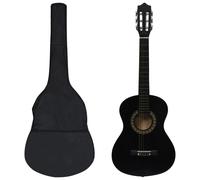 vidaXL Jeu de guitare classique pour débutants 8 pcs Noir 1/2 34 Noir