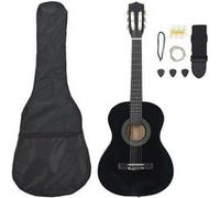 Vidaxl Jeu De Guitare Classique Pour Débutants 8 Pcs Noir 3/4 36