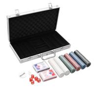 vidaXL Jeu de jetons de poker 80415 – 300 pcs, 4 g – Multicolore
