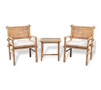 vidaXL Jeu de mobilier de jardin 5 pcs bambou Ensemble Salon de jardin terrasse